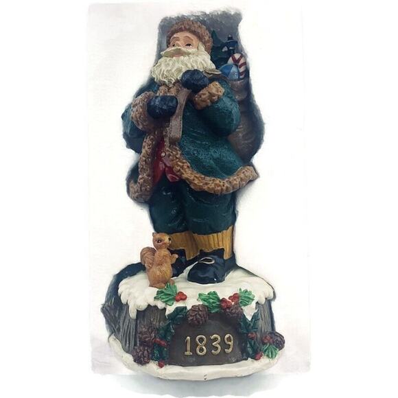 Home for the Holidays Visions of Santa 1839 Resin Santa Musical Figure 10 Inches - Picture 7 of 16